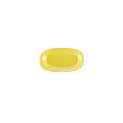 Turgla Fusion Glass 7.75" x 4.25" x h:0.5" Oval Yellow Glass Platter