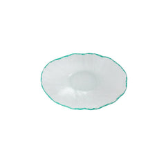 Turgla Fusion Glass 10.75" x 7" x h:3" 30 oz. Oval Clear Glass Deep Plate