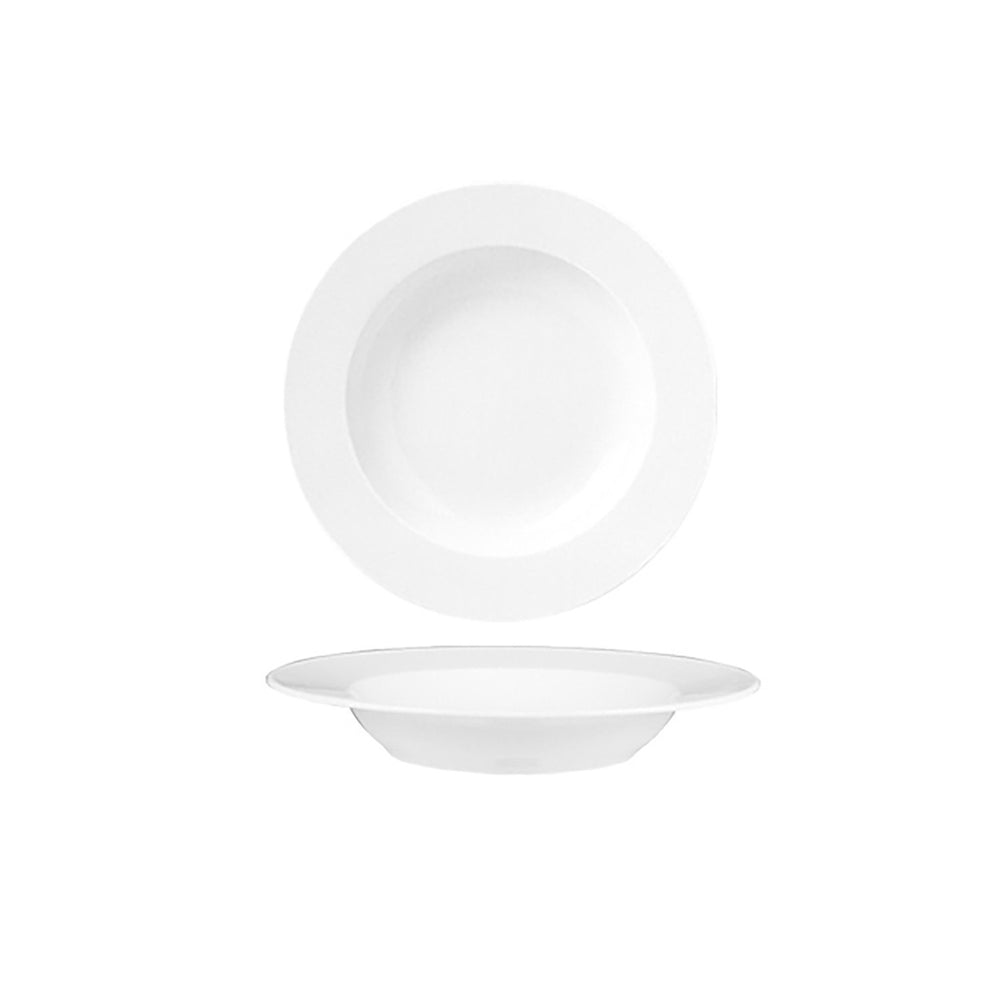 Delta dia.10.5" h:1.75" 19 oz. Round White Porcelain Bowl