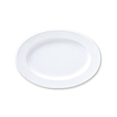 Delta 13" x 9" x h:1.25" Oval White Porcelain Platter