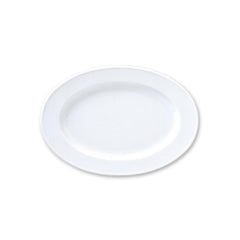 Delta 15.25" x 10.5" x h:1.5" Oval White Porcelain Platter