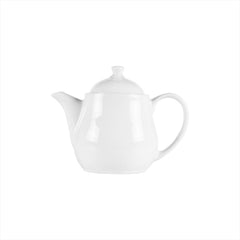 Delta-Coupe dia.6" h:3" 13 oz. Round White Porcelain Coffee/Tea Pot