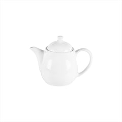 Delta-Coupe dia.6" h:3" 13 oz. Round White Porcelain Coffee/Tea Pot
