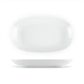 Delta-Coupe 13.5" x 7.5" x h:1.5" Oval White Porcelain Platter