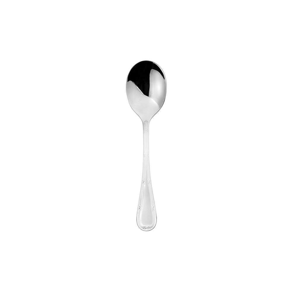 Ruban 6.75" Silver Stainless Steel Soup/Bouillon Spoon 18/10