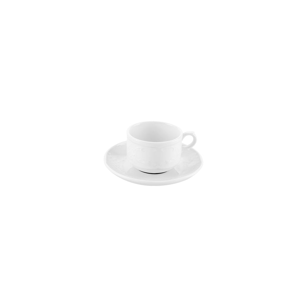 Flora dia.6.25" Round White Porcelain Plate