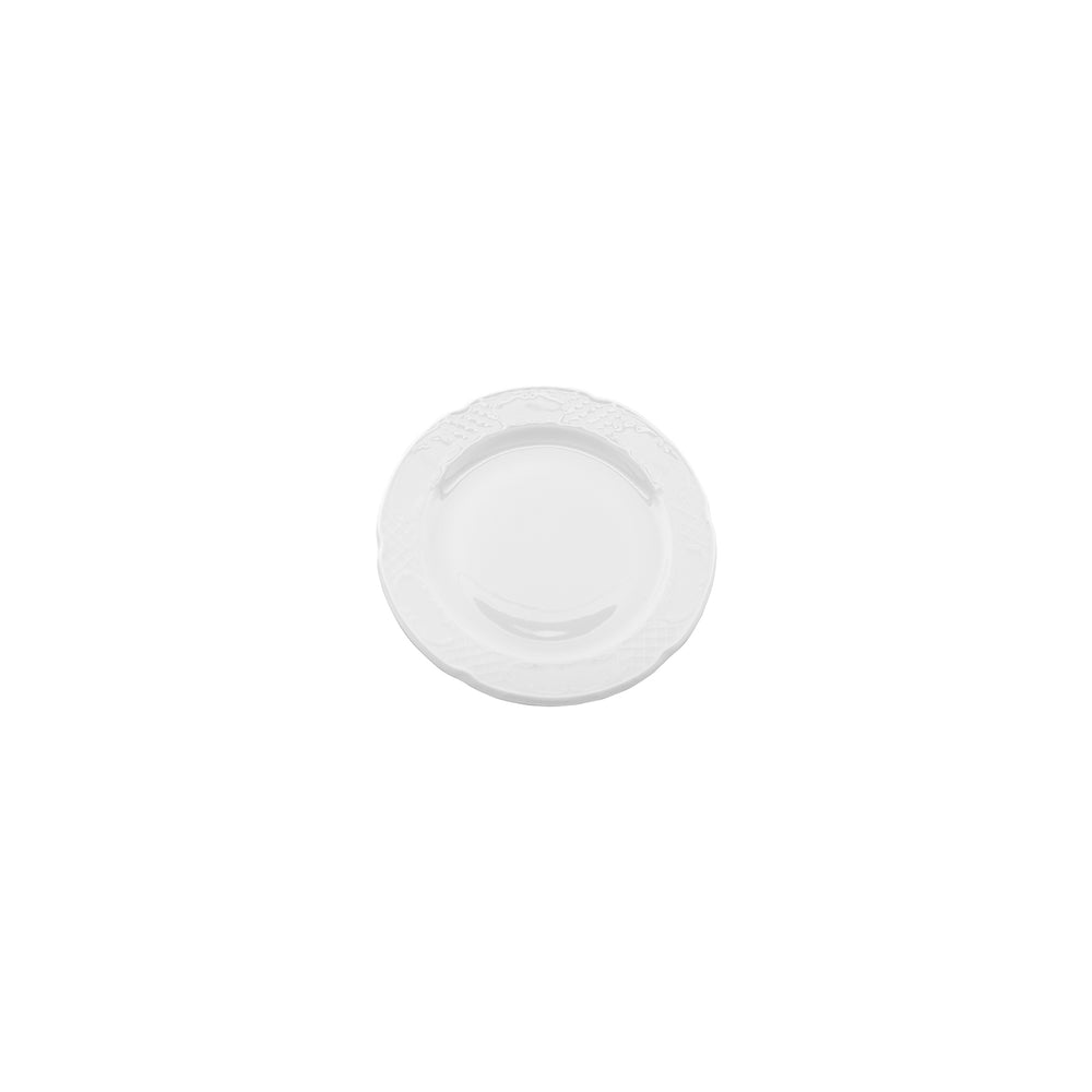 Flora dia.6.25" Round White Porcelain Plate