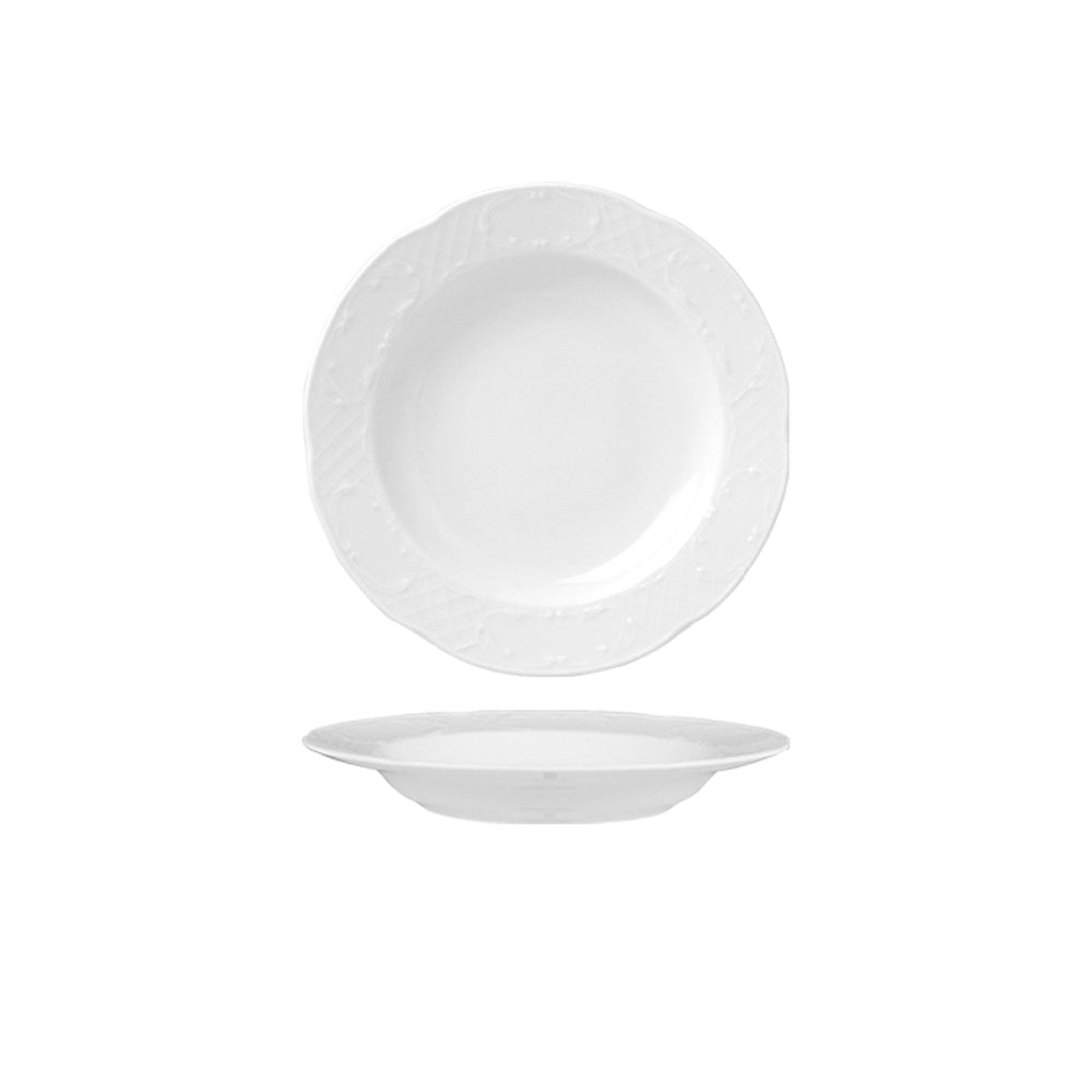 Flora dia.6.25" Round White Porcelain Plate