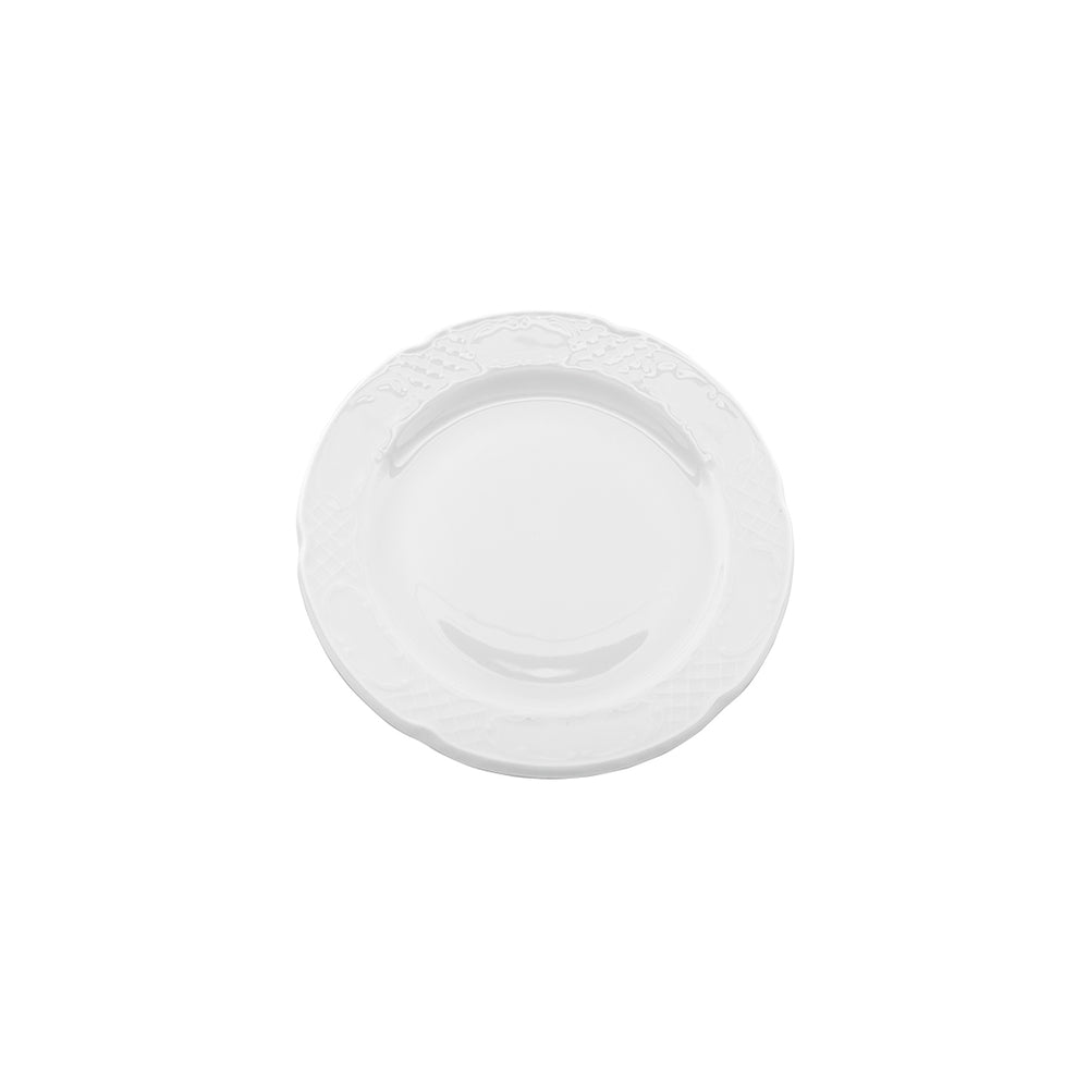 Flora dia.9.75" Round White Porcelain Plate