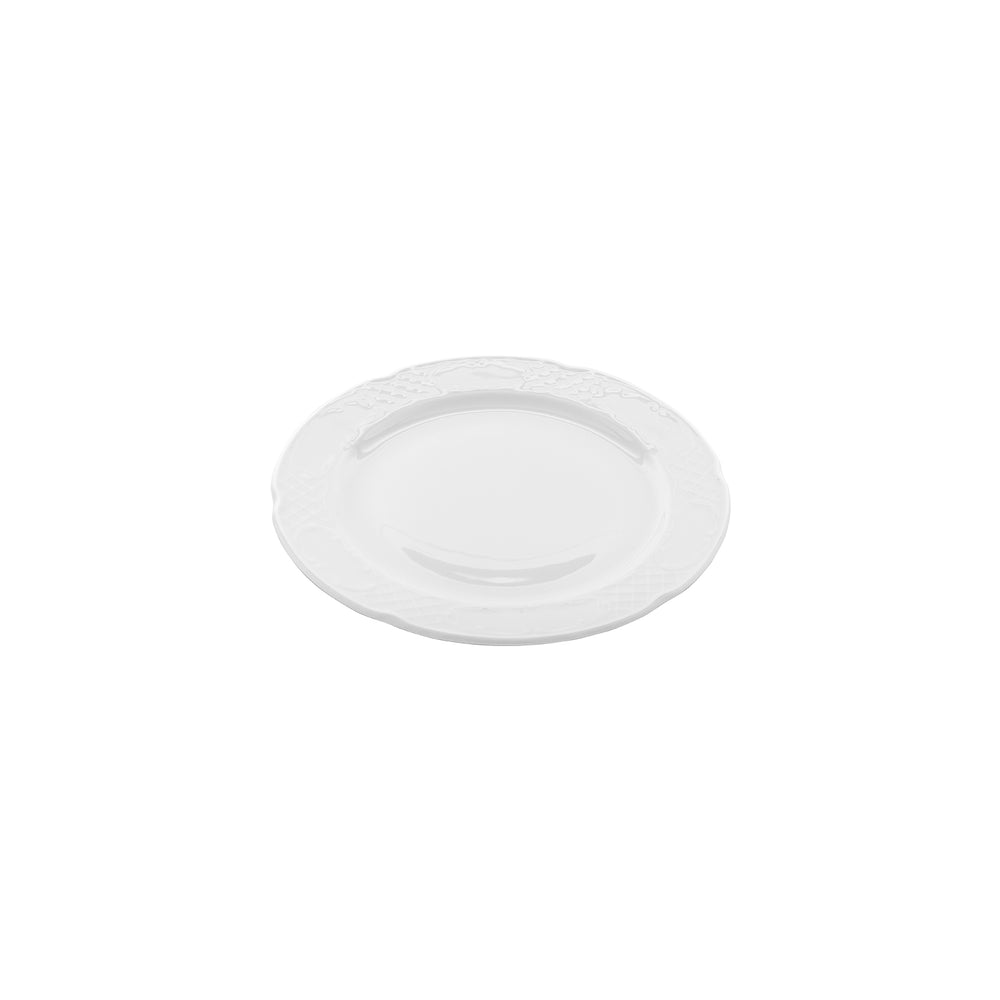 Flora dia.9.75" Round White Porcelain Plate