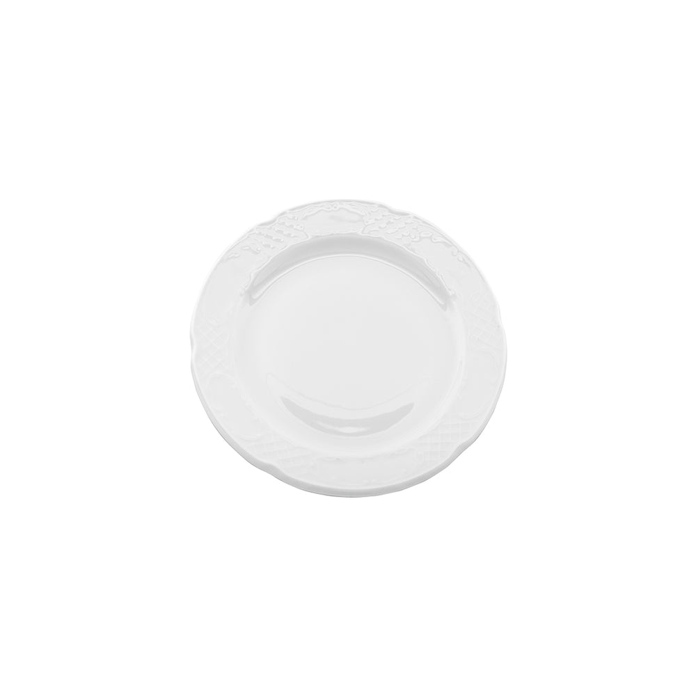 Flora dia.9.75" Round White Porcelain Plate