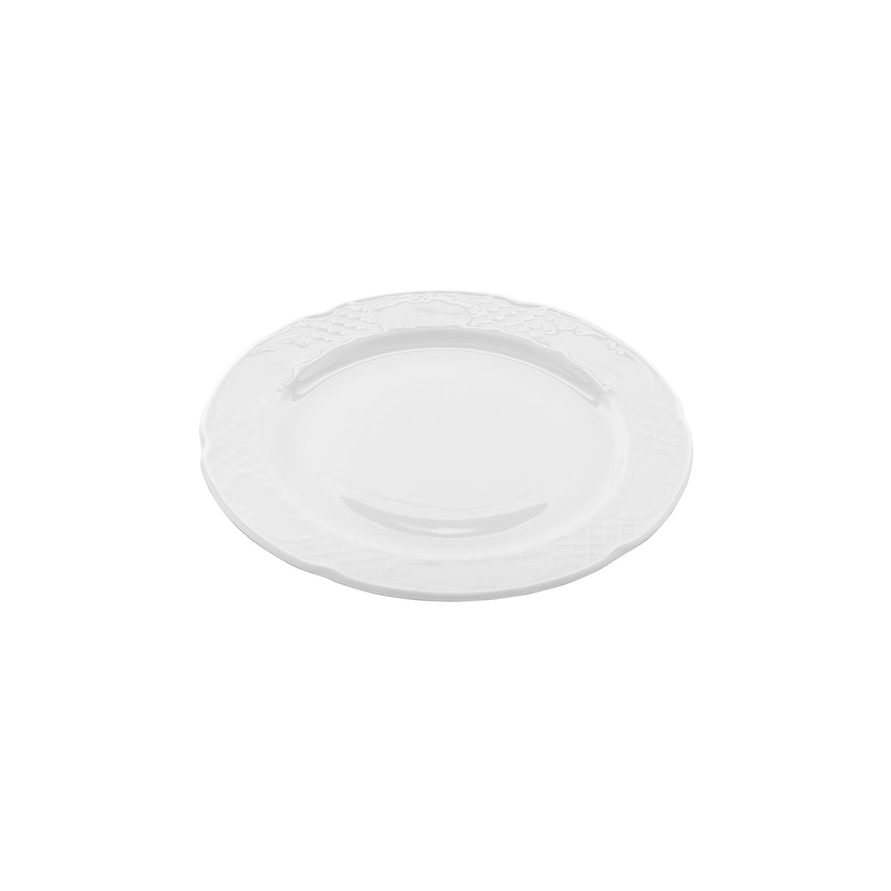 Flora dia.6.25" Round White Porcelain Plate