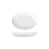 Flora 6.25" x 6.25" Oval White Porcelain Plate