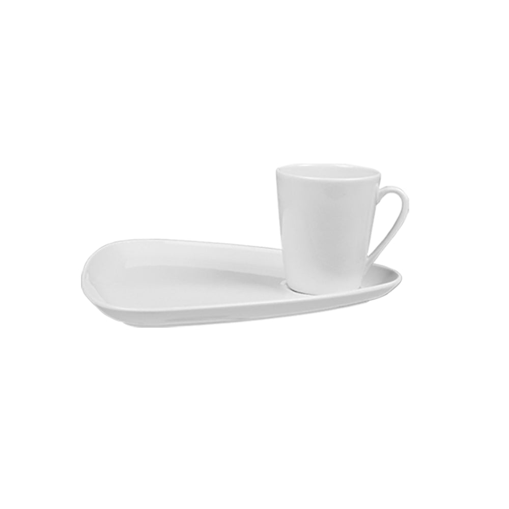 Delta-Coupe 8.75" x 10" Triangle White Porcelain Plate