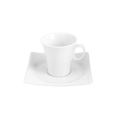 Hong Kong dia.4" h:3.25" 6 oz. Round White Porcelain Cup