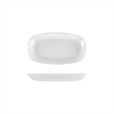 Delta-Coupe 9.25" x 6.25" x h:1" Oval White Porcelain Platter