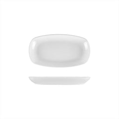 Delta-Coupe 9.25" x 6.25" x h:1" Oval White Porcelain Platter