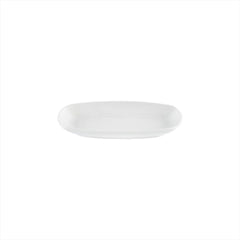 Delta-Coupe 9.25" x 6.25" x h:1" Oval White Porcelain Platter