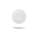 Lizbon dia.7" Round White Porcelain Saucer