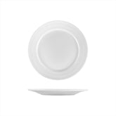 Lizbon dia.9.25" Round White Porcelain Plate