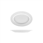 Lizbon 9.5" x 6.75" x h:1" Oval White Porcelain Platter