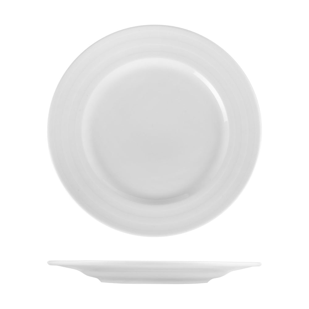 Lizbon dia.12.5" Round White Porcelain Plate