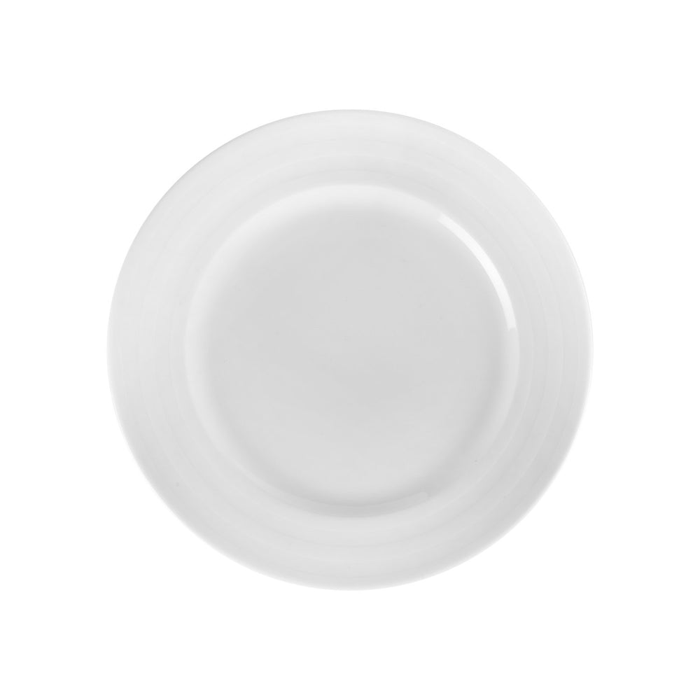 Lizbon dia.12.5" Round White Porcelain Plate