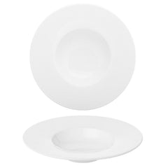 Madrid dia.10.5" h:2" 13 oz. Round White Porcelain Bowl