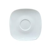 Mimoza 5.5" x 5.5" Square White Porcelain Saucer