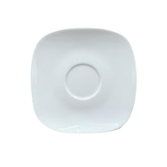 Mimoza 5.5" x 5.5" Square White Porcelain Saucer