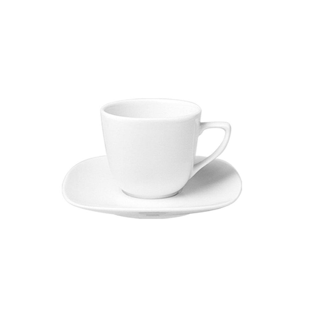 Mimoza 5.5" x 5.5" Square White Porcelain Saucer