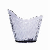 Premium 11" x 9.5" x h:9.75" 5.28 qt. Oval Charcoal Polycarbonate Ice Bucket
