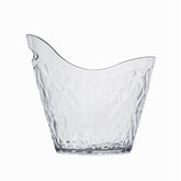 Premium 11" x 9.5" x h:9.75" 5.28 qt. Oval White Polycarbonate Ice Bucket