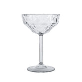 Premium dia.4.25" h:6.25" 9 oz. Round White Polycarbonate Goblet