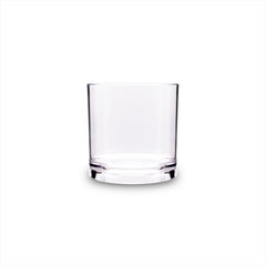Premium dia.3" h:3" 8 oz. Round Clear Polycarbonate Whisky Glass