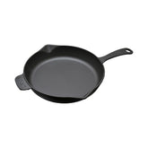 Turgla Cast Iron dia.11" h:2" Round Matte Black Cast Iron Skillet