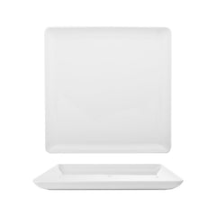 Santa Monica 12.5" x 12.5" x h:1" Square White Porcelain Platter