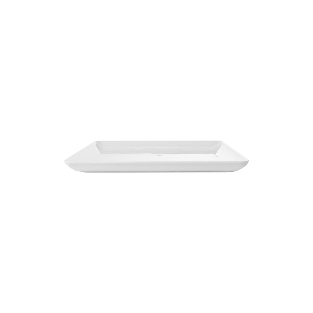 Santa Monica 12.5" x 12.5" x h:1" Square White Porcelain Platter