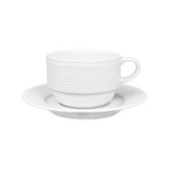 Saturn dia.5.75" Round White Porcelain Saucer