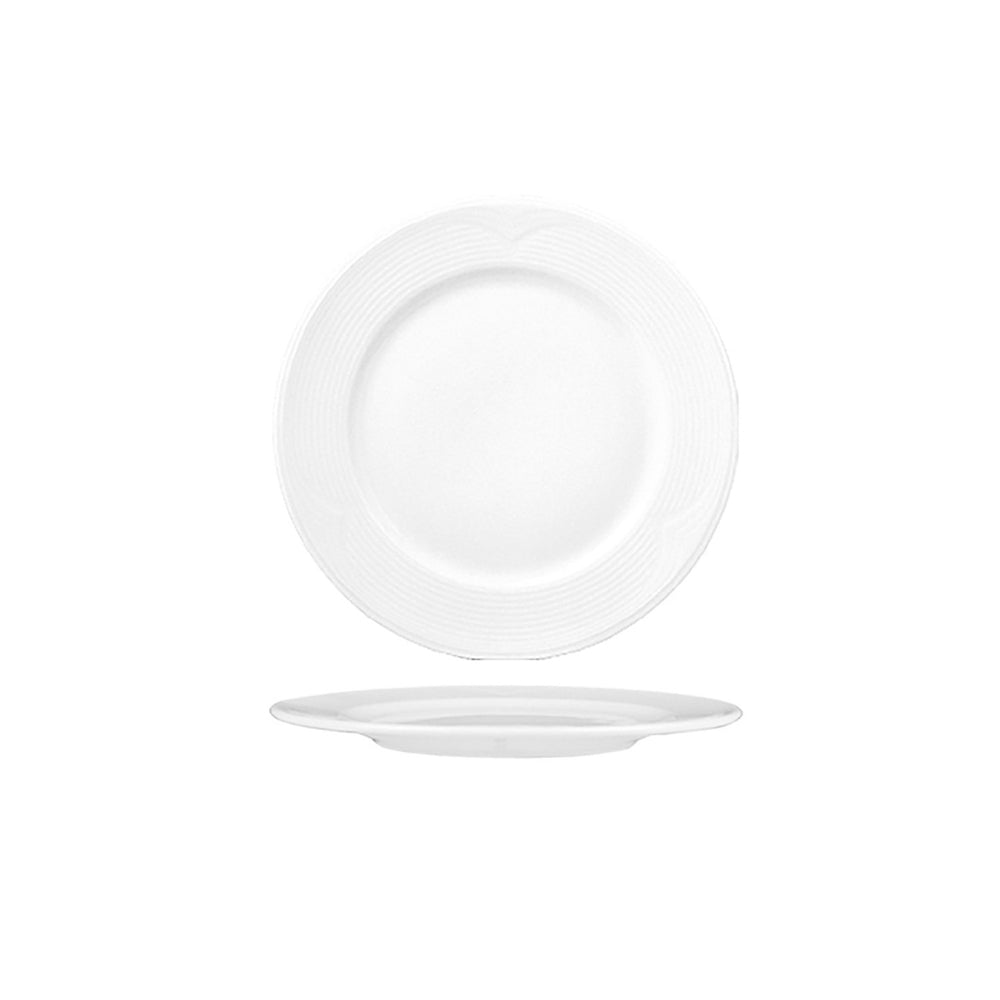 Saturn dia.11.75" Round White Porcelain Plate