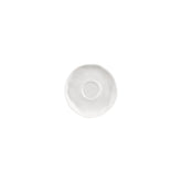 Amorf 6.25" x 6.25" x h:0" Organic Warm White Vitrified Saucer