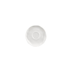Amorf 6.25" x 6.25" x h:0" Organic Warm White Vitrified Saucer