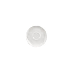 Amorf 6.25" x 6.25" x h:0" Organic Warm White Vitrified Saucer