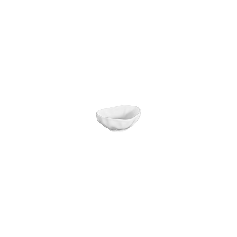 Amorf 4" x 3.5" x h:0" 4 oz. Organic Warm White Vitrified Bowl