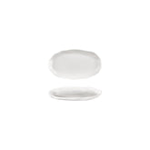 Amorf 7.5" x 4.25" Organic Warm White Vitrified Plate