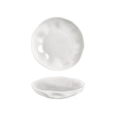 Amorf 9.75" x 9.75" x h:0" 42 oz. Organic Warm White Vitrified Deep Plate