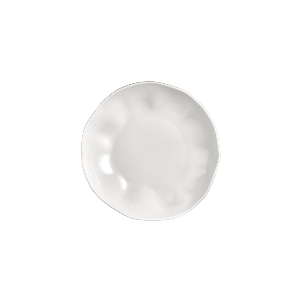 Amorf 9.75" x 9.75" x h:0" 42 oz. Organic Warm White Vitrified Deep Plate
