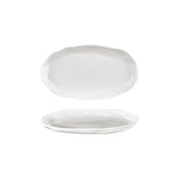 Amorf 11.5" x 6.5" Organic Warm White Vitrified Plate