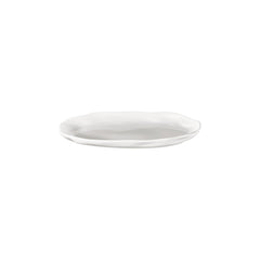 Amorf 11.5" x 6.5" Organic Warm White Vitrified Plate