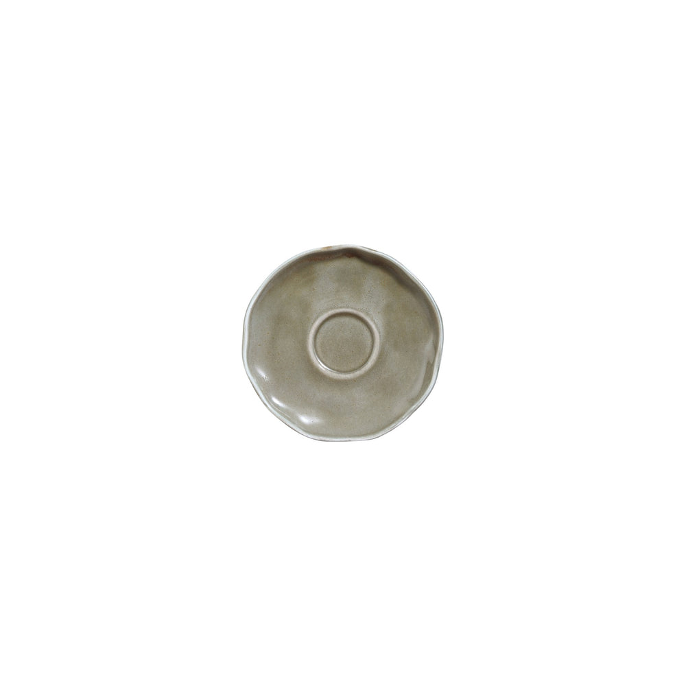 Moss 6.25" x 6.25" x h:0" Organic Green Vitrified Saucer